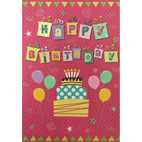 Rosedale 5" x 7" Happy Birthday Greeting Cards And Envelopes, 12 Pack (15705)-Printed on premium uncoated card stock