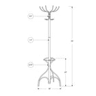 Monarch Specialties 2031 Coat Rack with Umbrella Holder - Black Metal-10 hooks to hang your coat, hat, scarf