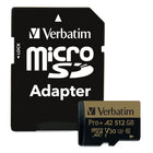 Verbatim 512GB Pro Plus 666X microSDXC Memory Card with Adapter - UHS-I V30 U3 Class 10 with A2 Rating-V30 video speed class - supports 4K video recording 