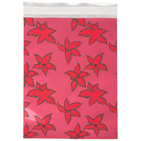 JAM Paper Foil Envelopes with Self Adhesive Closure, 9 x 12, Open End, Christmas Red Holly, 25 Pack (1333313)-Red with holly