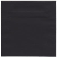 JAM Paper 7.5 x 7.5 Square Envelopes, Black Linen Recycled , 50 Pack (V01213I)-Black linen recycled envelope