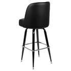Flash Furniture Metal Barstool with Swivel Bucket Seat-Black Vinyl Upholstered Seat