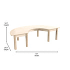 Flash Furniture - Table d'activites demi-lune Bright Beginnings de qualite commerciale en bois pour salle de classe (MKME088013)-Bois certifie Greenguard pour de faibles emissions de COV