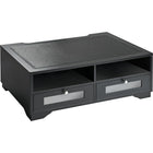 Victor Wood Printer Stand, Midnight Black (1130-5)-Two large drawers with frosted glass windows for supplies can be placed in any of the four locations providing flexible storage