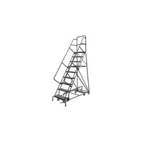 Tri-Arc Manufacturing All Directional Rolling Ladder, No. of Steps: 9, Platform Height: 90" (KDED109246)-No. of Steps: 9