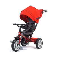 Bentley – Poussette /tricycle pour enfants 6-en-1, rouge dragon-1ère étape, 6 mois et plus : Parfait pour les tout-petits, assurant qu'il reçoivent toute votre attention. Le soutien dorsal peut être ajusté en deux angles.