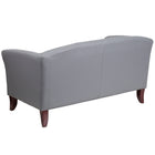 Flash Furniture HERCULES Imperial Series Grey Leather Loveseat-Grey LeatherSoft Upholstery