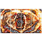 Designart Brash Bear Large Animal Canvas Artwork, (PT2354-271)-Print