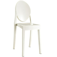 Nicer Furniture Louis XVI Ghost Side Chair - White-Solid White Finish