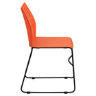 Flash Furniture HERCULES Series Orange Stack Chair with Air-Vent Back & Black Powder Coated Sled Base-661 lb. Weight Capacity