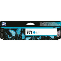 HP 971 Cyan Original Ink Cartridge (CN622AM)-Standard ink; up to 2500 pages