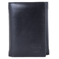 Roots 73 Men's Compact Leather Wallet, Black-Genuine Leather - Black