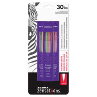 Zebra Zensations Coloured Mechanical Pencil Lead Refills - 2.0mm - Assorted Colours-Lead