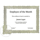 St. James Gioche Bond Certificates, Green, 24lb, 8 1/2" x 11", 100 Pack-Certificate size: 8-1/2"(W) x 11"(L), seal diameter: 1-3/4"
