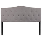 Flash Furniture - Tête de lit Cambridge grand touffetée et rembourrée en tissu gris clair-Style contemporain