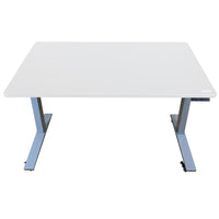 Uncaged Ergonomics 60" RISE-UP Electric Height Adjustable Desk - White MDF/Grey-Sit/stand desk