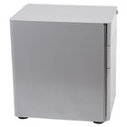 Flash Furniture Modern 3-Drawer Legal/Letter Locking Mobile Filing Cabinet - Grey-Includes two keys, key lock is replaceable