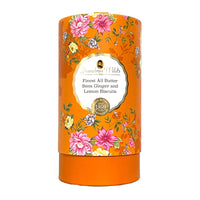 Grandma Wild's Victorian Floral Tube with Stem Ginger & Lemon Biscuit - 150g-Stem Ginger and Lemon Biscuits
