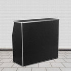 Flash Furniture 4' Black Marble Laminate Foldable Bar-Hinges secure Table