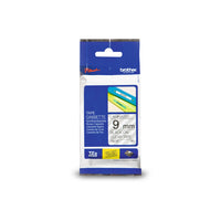 Brother Genuine TZe121 Laminated Tape for P-touch Label Makers - 9 mm wide x 8 m long - Black on Clear-Black on clear laminated TZe 9 mm tape for use with Brother P-touch label makers