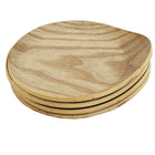 Cathay Importers Bentwood Round Coasters Tray, 4.75"W x 4.25"D x 0.4"H x 1.2" Total Height, 4/Pack-Mid-Century contemporary look