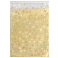JAM Paper Foil Envelopes, 6.25 x 7.88, Gold Stars, 100 Pack (01323274B)-Gold