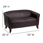 Flash Furniture – Causeuse en cuir de la série Hercule Imperial, brun-Mousse ignifuge CA117