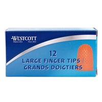 Westcott Heavy Duty Non-Ventilated Fingertip - Large - 12 Pack-Classic style rubber finger tips