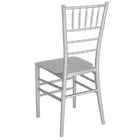 Flash Furniture HERCULES Series Silver Resin Stacking Chiavari Chair-Silver Finish