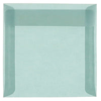 JAM Paper 8.5 x 8.5 Square Envelopes, Ocean Blue Translucent Vellum, 100 Pack (PACV532g)-Ocean blue