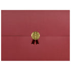 St. James Document/Certificate Holders - Gold Award Seal with Red Ribbon - Burgundy - 5 Pack-Add ceremony, elegance and sincerity to the act of giving recognition