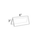 Azar Displays 3" x 6" Double Sided Acrylic Nameplates, Clear, 10 Pack (192804)-Durable frames and easy to interchange printed materials