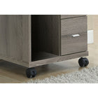 Monarch Specialties - 7056 Credence 2 Tiroirs - Taupe Fonce-Espace de rangement ouvert pour contenir vos articles essentiels