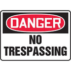 Safety Signs and Identification, Admittance & Exit , Danger; No trespassing, SAP694-Language - English