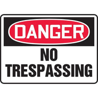Safety Signs and Identification, Admittance & Exit , Danger; No trespassing, SAP694-Language - English