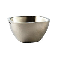 Elegance Stainless Steel Hammered Double Walled Square-Shape: Square
