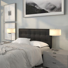 Flash Furniture Lennox Tufted Upholstered Full Size Headboard - Black Vinyl-Headboard Size: 56.5''W x 2.75''D x 22.5''H