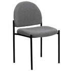 Flash Furniture Comfort Stackable Steel Side Reception Chair - Grey Fabric-Contemporary Style