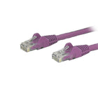 StarTech Cat6 Ethernet Patch Cable with Snagless RJ-45 Connectors, 30 ft, Purple (N6PATCH30PL)-RJ45 connector-clip protectors eliminate cable snags and breaks during installation