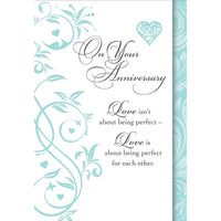 Aline Greetings General Anniversary Card, Happy Anniversary, 18 Pack-Premium uncoated paper stock