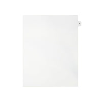 Mark Maker Legal Exhibit Index Tab White Single Tabs, 1/15th Cut, Letter Size, No Holes, Letter Q, 25 Pack-White Single Tabs, 1/15th Cut