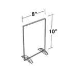 Azar Displays 10" x 8" Vertical/Horizontal Dual-Stand Acrylic Sign Holder, Clear, 10 Pack (132718)-Made of top quality 0.100" thick acrylic and easy to assemble