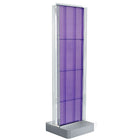 Azar Displays 2-Sided Pegboard Floor Display, C-Channel Sides, Studio Base, Purple (700778-PUR)-Pegboard display fixture