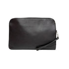 Ashlin LISBURN Slim Underarm Portfolio, Black-Zippered on 2 sides for easy access.