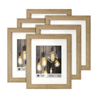 kieragrace Loft Picture Frame, 11 x 14" Matted for 8 x 10", Driftwood Grey, 6 Pack-Driftwood grey look