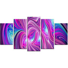 Designart Pink and Blue Wonder Contemporary Canvas Art, (PT3055-373)-Print
