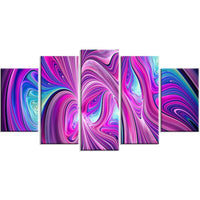 Designart Pink and Blue Wonder Contemporary Canvas Art, (PT3055-373)-Print