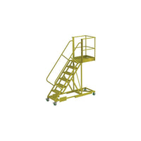 Tri-Arc – Échelle roulante à cantilever qui supporte 70 po, striée, 91 x 91 po (UCS500730242)-Matériau du cadre : Acier