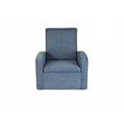 Uncaged Ergonomics STASH Chaise enfant pliante rembourrée avec rangement intégré, pouf (BLEU)-1