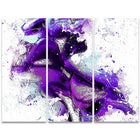 Designart Purple Kiss 3-Panel Sensual Canvas Art Print, (PT2938-36 - 28)-Print